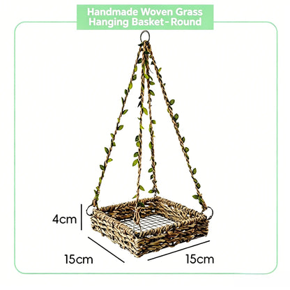 Hanging Bird Swing Bed for Small Birds, Woven Bird Hammock Perch with Hooks and Mesh Bottom, Cage Resting Nest Toy for Parakeets, Budgies, Cockatiels, Lovebirds & Finches