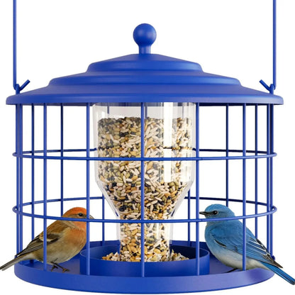 Birdream Squirrel-Proof Bird Feeder for Outdoors, Metal Cage Design for Small Birds, Helps Deter Starlings, Drainage Holes, Easy to Refill