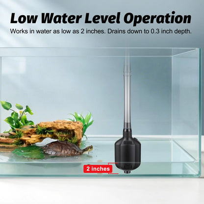 Hygger 5 in 1 Electric Aquarium Gravel Cleaner, 360GPH Automatic Fish Tank Vacuum Water Changer, Vacuum Water Changer Sand Wash Filter (15W, Adjustable Length)