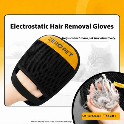 Pet Hair Remover Mitt, Electrostatic Static Pet Hair Removal Gloves, Reusable Washable Dog & Cat Fur Cleaner for Couch, Furniture, Carpet, Car Seats & Bedding Fur Removal Tool