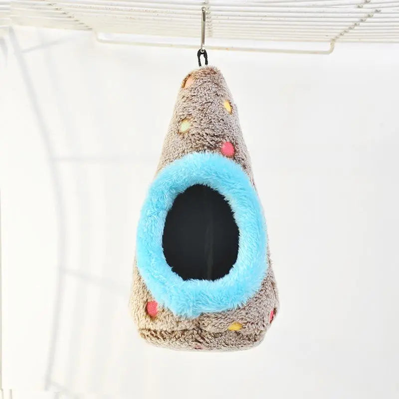 Warm Plush Egg-Shaped Hanging Nest for Small-Medium Birds - Winter Nesting House, Pet Supplies Cages & Accessories (Fits Parrots, Finches, Budgies, Parakeets, Lovebirds, Others)
