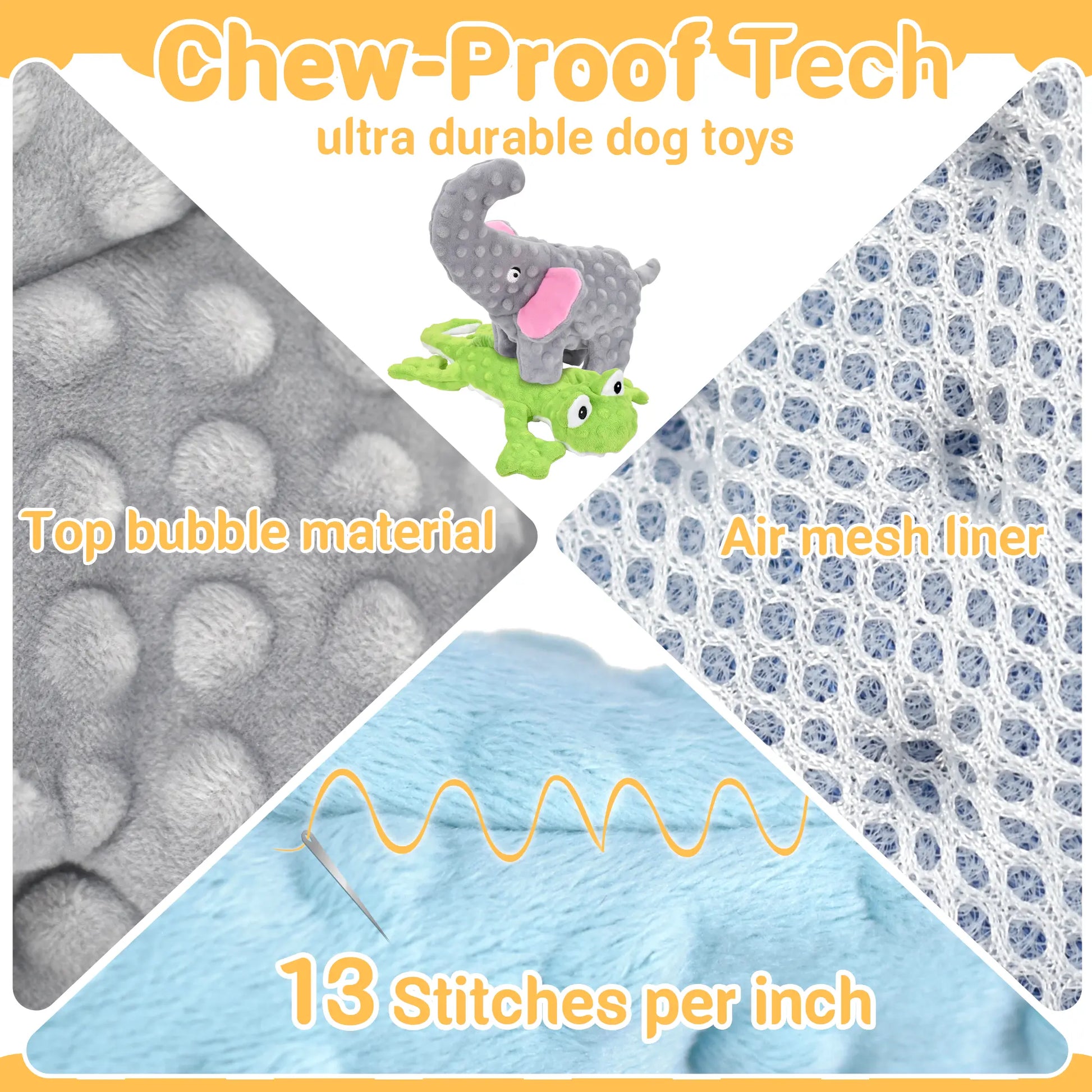 LECHONG 5 Pack No Stuffing Dog Toys Squeaky Toys for Large Medium Small Dogs Cute Animal Print Toys Not for Aggressive Chewers