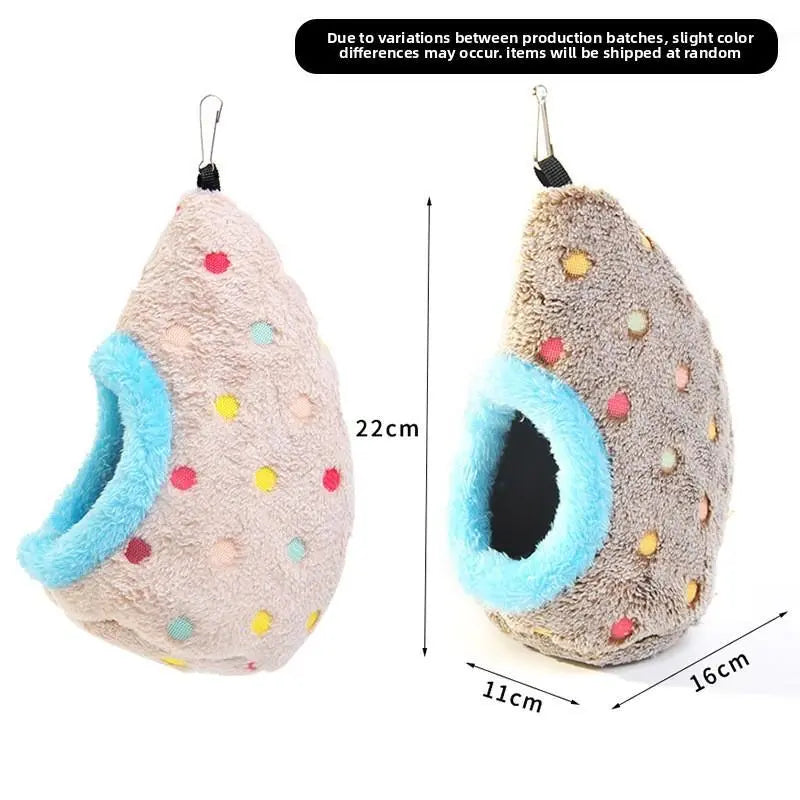 Warm Plush Egg-Shaped Hanging Nest for Small-Medium Birds - Winter Nesting House, Pet Supplies Cages & Accessories (Fits Parrots, Finches, Budgies, Parakeets, Lovebirds, Others)
