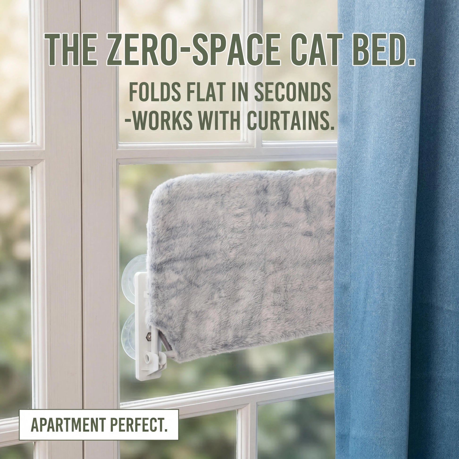 Sturdy Metal Frame Cat Hammock for Window, Folding, Cordless, Machine Washable Cat Bed, Strong Suction Cups, Cat Window Perch for Indoor Cats