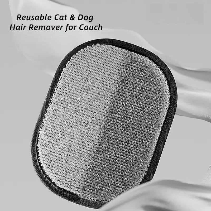 Pet Hair Remover Mitt, Electrostatic Static Pet Hair Removal Gloves, Reusable Washable Dog & Cat Fur Cleaner for Couch, Furniture, Carpet, Car Seats & Bedding Fur Removal Tool