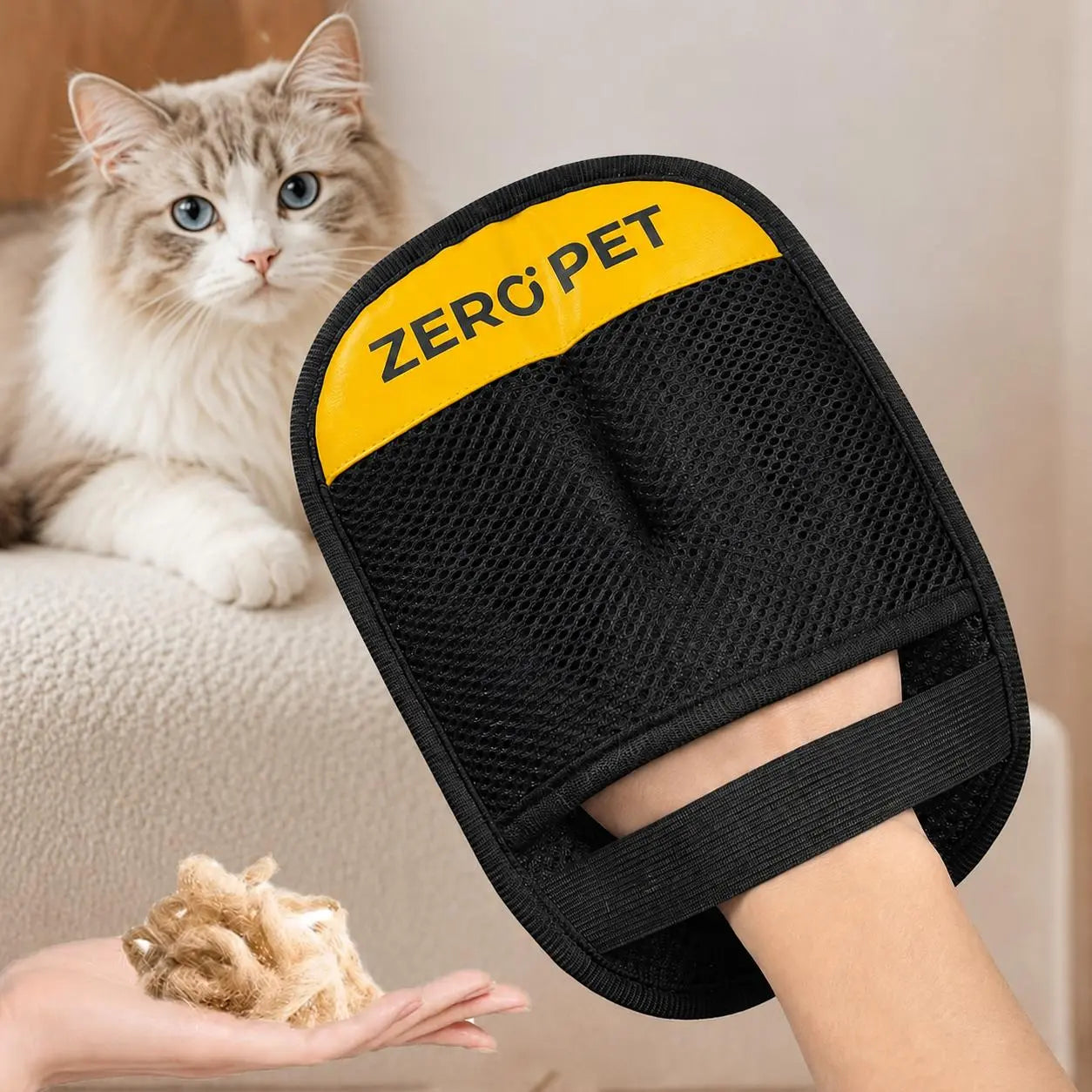 Pet Hair Remover Mitt, Electrostatic Static Pet Hair Removal Gloves, Reusable Washable Dog & Cat Fur Cleaner for Couch, Furniture, Carpet, Car Seats & Bedding Fur Removal Tool