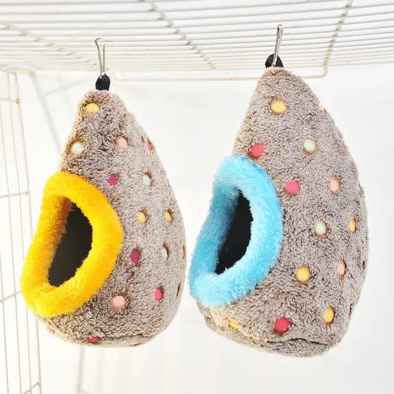 Warm Plush Egg-Shaped Hanging Nest for Small-Medium Birds - Winter Nesting House, Pet Supplies Cages & Accessories (Fits Parrots, Finches, Budgies, Parakeets, Lovebirds, Others)