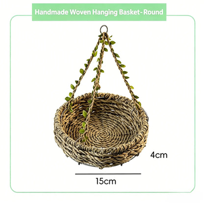 Hanging Bird Swing Bed for Small Birds, Woven Bird Hammock Perch with Hooks and Mesh Bottom, Cage Resting Nest Toy for Parakeets, Budgies, Cockatiels, Lovebirds & Finches